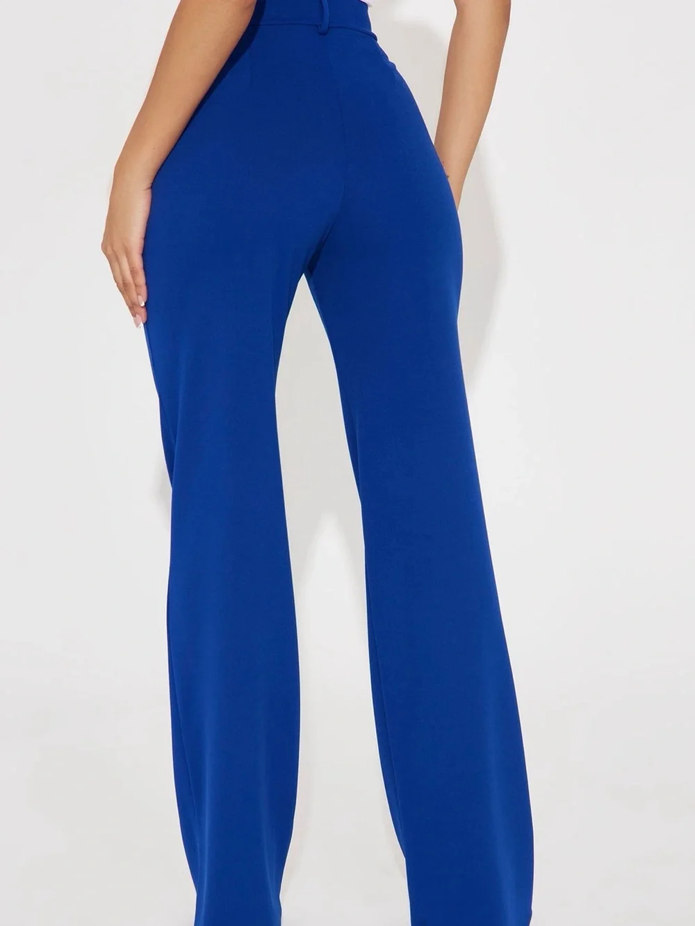 NWT Fashion Nova Royal Blue Wide Leg High-Waist Pants - Picture 2 of 3